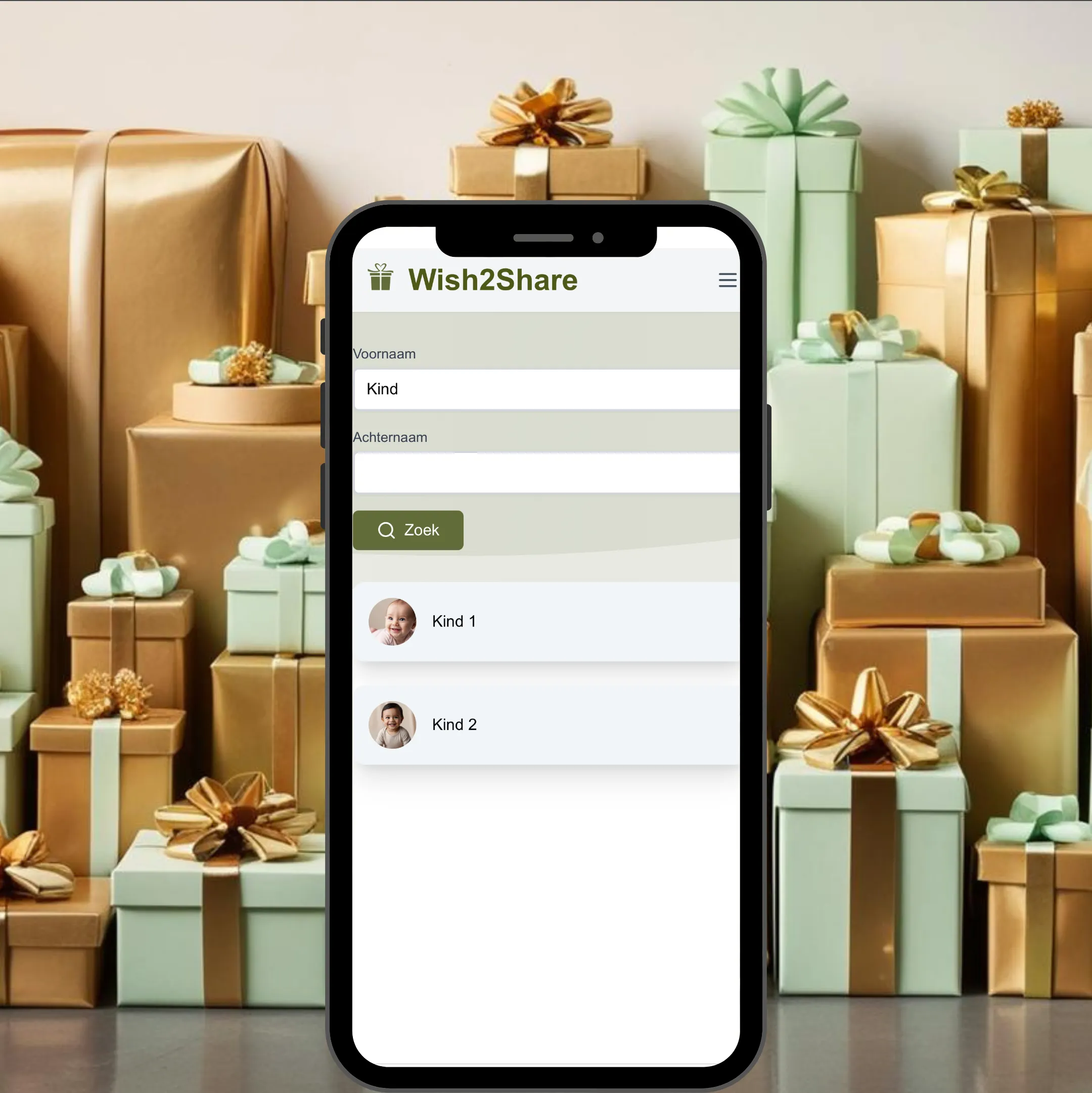 Illustratie van het volgen van vrienden op Wish2Share